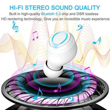 Motast Wireless Earbuds, Bluetooth 5.1 Earbuds 140H Playtime Bluetooth Headphones Stereo Noise Cance...