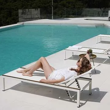 Grand Patio Outdoor Chaise Lounge with Adjustable Backrest