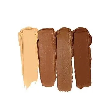e.l.f. Cream Contour Palette, 4 Shades, Easy to Apply, Blendable, Buildable, Highlights, Contours, S...