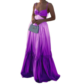 Qikaka Women's Sexy Tie Dye Maxi Dress for Nightclub & Party