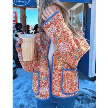 Trendy Yimoon Cropped Puffer Quilted Jacket for Ladies