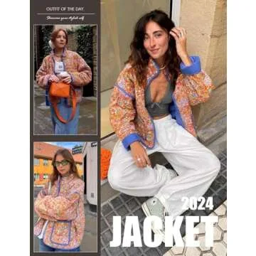 Trendy Yimoon Cropped Puffer Quilted Jacket for Ladies