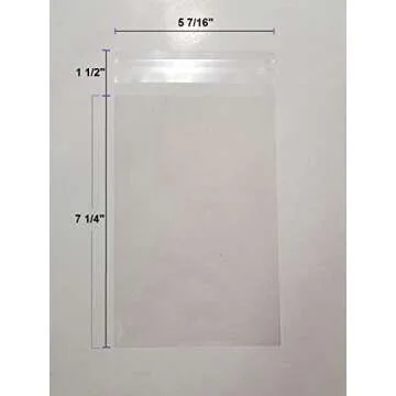 Protective Cello Bags for A7 Cards - Pack of 100