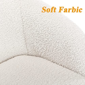 Stylish DUOMAY Faux Fur Barrel Dining Chair Set of 4