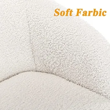 Stylish DUOMAY Faux Fur Barrel Dining Chair Set of 4