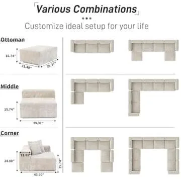 Comfortable Oversized WJShome Modular Sectional Sofa