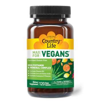 Country Life Max for Vegans - 120 Vegan Capsules for Daily Wellness