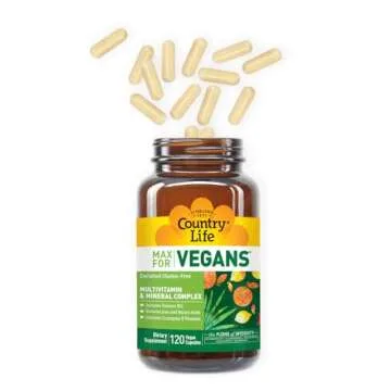 Country Life Max for Vegans - Daily Multivitamins 120 Caps