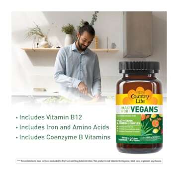 Country Life Max for Vegans - Daily Multivitamins 120 Caps