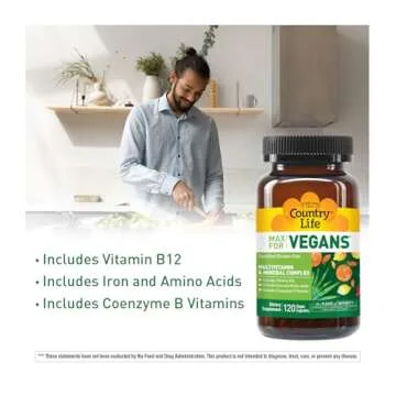 Country Life Max for Vegans - Daily Multivitamins 120 Caps