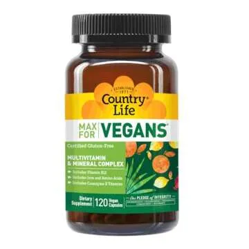 Country Life Max for Vegans - Daily Multivitamins 120 Caps