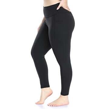 Colorfulkoala Women's Plus Size High Waisted Yoga Pants 7/8 Length Leggings with Pockets