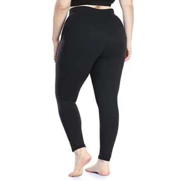 Colorfulkoala Women's Plus Size High Waisted Yoga Pants 7/8 Length Leggings with Pockets