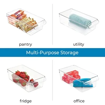 iDesign Linus Organizer Bin - BPA-Free, Clear & Functional