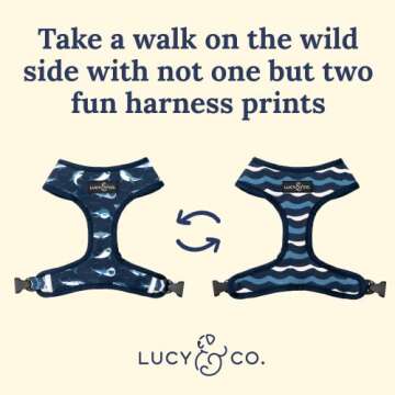 Stylish Reversible Dog Harness for All Breeds and Sizes