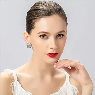 Gold Clip On Earrings for Women, Vintage Style Non Pierced