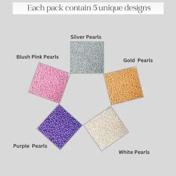 Confect Pearl Sprinkles | Assorted Pack for Cake Decoration | 5 Royal Unicorn Sprinkles