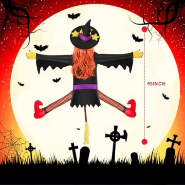 Spooky 59'' Crashing Witch Decoration for Your Halloween Display