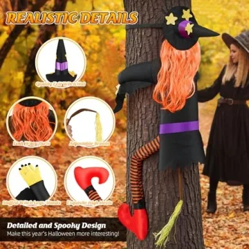Buy 59'' Crashing Witch for Halloween Outdoor Fun