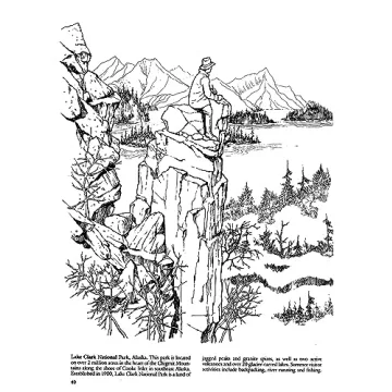 National Parks Coloring Book for Nature Lovers and Artists