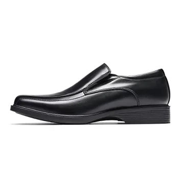 Bruno Marc Men's Leather Loafers - Stylish Comfort in Black