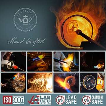 Teabloom Double Walled Cups – 8 oz / 250 ml – Set of 4 Insulated Glass Cups for Tea, Coffee, Espresso, and More – Clarity Glasses