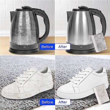 POWOBEST 20 Pack Magic Erasers Sponge, Melamine Sponge Premium 2X Density, Non-Scratch Scrub Sponge Foam Cleaning Pads in Bulk, Household Cleaning Kitchen Dish Sponges Bathroom Wall Cleaner