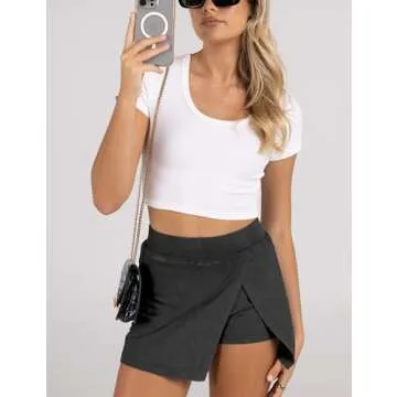 Lianlive Women's Mini Skirt High Waist Skort with Built-In Shorts for All Activities