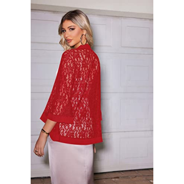 Zeagoo Women's Elegant Lace Bolero Jacket for Any Occasion