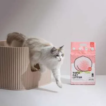 Michu Cat Litter Tofu Cat Litter Best Cat Litter Natural Clumping Tofu Cat Litter 5.5lb/88oz 5 Scents (Watermelon, 1 Pack)