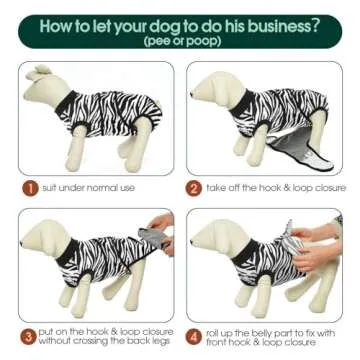 Kuoser Dog Surgery Recovery Suit, Recovery Suit for Female Male Dogs, Dog Onesie After Surgery Spay Neuter, Anti-Licking Pet Surgical Recovery Snugly Suit, Bodysuit for Abdominal Wounds Skin Disease