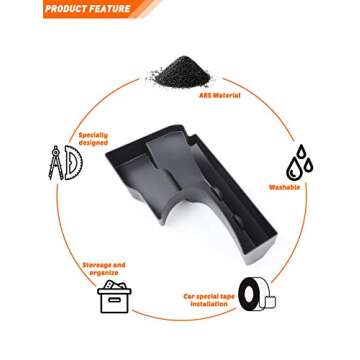 Savadicar Wheel Well Storage Bin, Rear Trunk Organizer, Cargo Storage Tray for 2011-2018 Jeep Wrangler JK JKU 2/4 Door, Interior Storage Expansion Accessories, Left Side, Black, 1 PCS