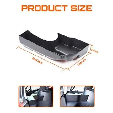 Savadicar Wheel Well Storage Bin, Rear Trunk Organizer, Cargo Storage Tray for 2011-2018 Jeep Wrangler JK JKU 2/4 Door, Interior Storage Expansion Accessories, Left Side, Black, 1 PCS