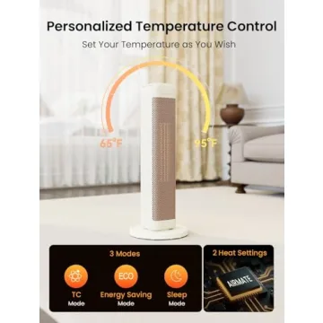 25" Airmate Space Heater for Indoor Comfort and Safety