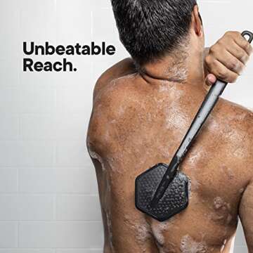 Tooletries Silicone Back Scrubber - Durable Exfoliating Brush