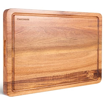 Elegant OAKSWARE Acacia Cutting Board with Juice Groove