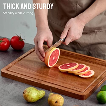 Elegant OAKSWARE Acacia Cutting Board with Juice Groove
