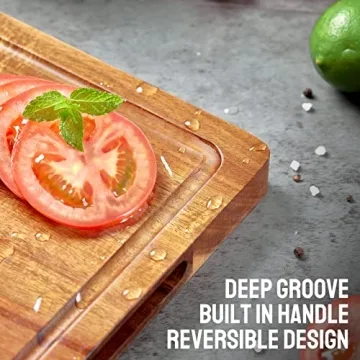 Elegant OAKSWARE Acacia Cutting Board with Juice Groove
