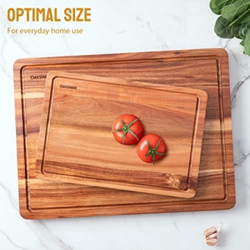 Elegant OAKSWARE Acacia Cutting Board with Juice Groove