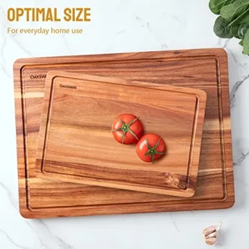 Elegant OAKSWARE Acacia Cutting Board with Juice Groove