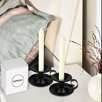 Homean Candle Holders 2pcs Vintage Iron Centerpieces