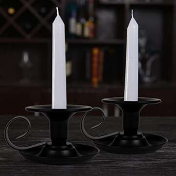 Homean Candle Holders 2pcs Vintage Iron Centerpieces