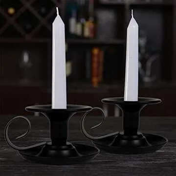 Homean Candle Holders 2pcs Vintage Iron Centerpieces