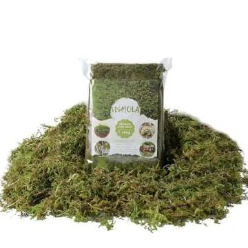 USMOLA Fake Green Moss for Potted Plants, 4OZ Artificial Moss for DIY Crafts, Faux Moss for Table Ce...