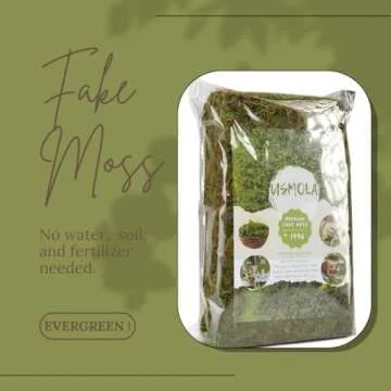 USMOLA Fake Green Moss for Potted Plants, 4OZ Artificial Moss for DIY Crafts, Faux Moss for Table Centerpieces Fairy Garden Decor (Fresh Green 140gr)