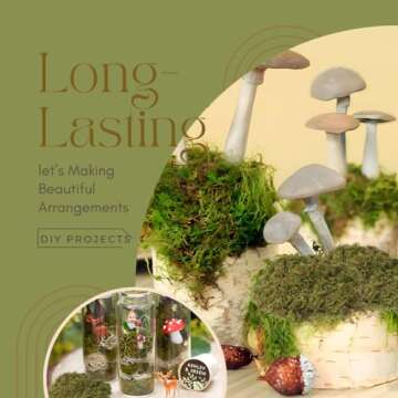 USMOLA Fake Green Moss for Potted Plants, 4OZ Artificial Moss for DIY Crafts, Faux Moss for Table Centerpieces Fairy Garden Decor (Fresh Green 140gr)