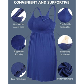 iloveSIA 3PACK Comfortable Maternity Nursing Dresses