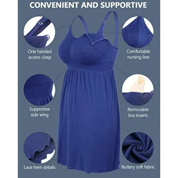 iloveSIA 3PACK Comfortable Maternity Nursing Dresses