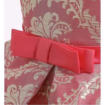 VEOAY High Low Sleeveless Girl Dress Baby Girl Baptism Dress Vintage Dress Dress (Watermelon 90)