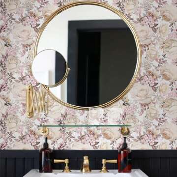 BEETAL Vintage Peel and Stick Wallpaper for Easy Home Decor